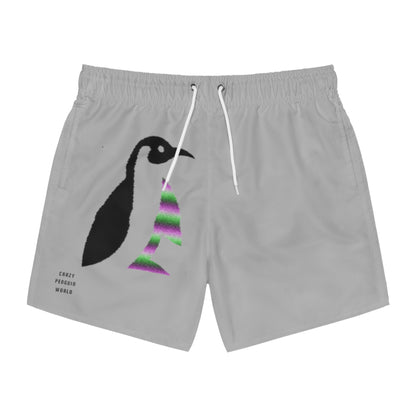 Swim Trunks: Crazy Penguin World Logo Lite Grey