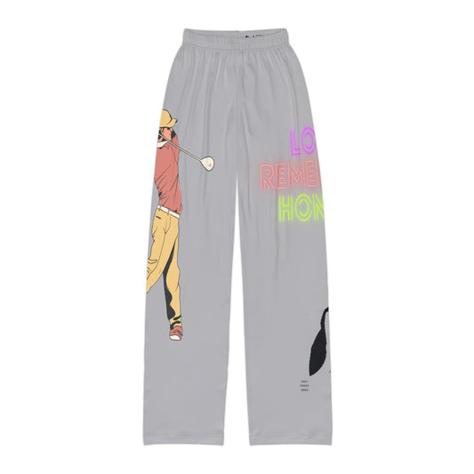 Kids Pajama Pants: Golf Lite Grey