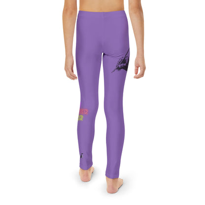 Youth Full-Length Leggings: Writing Lite Purple