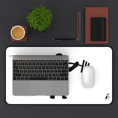 Desk Mat: Weightlifting White