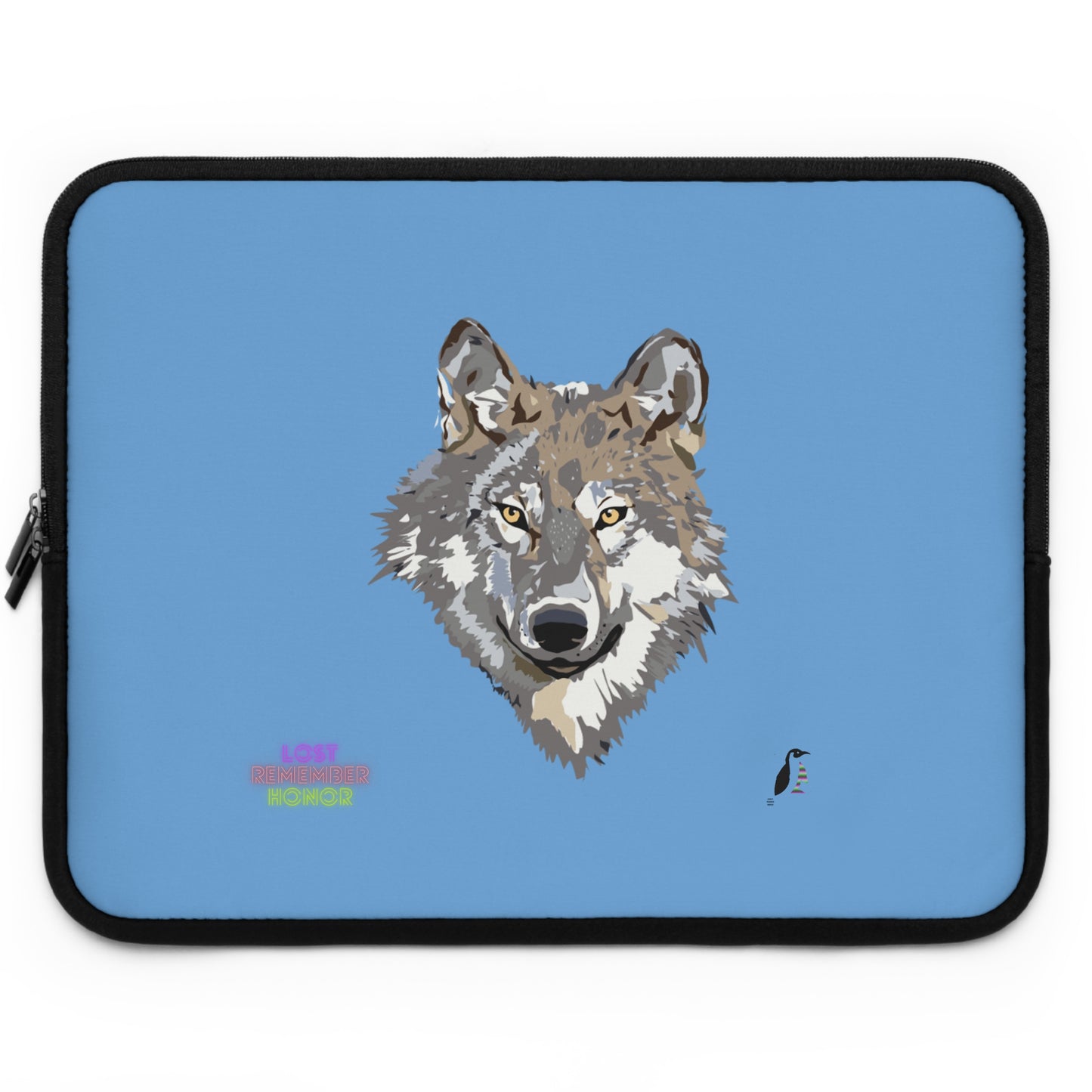 Laptop Sleeve: Wolves Lite Blue