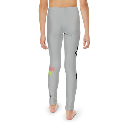 Youth Full-Length Leggings: Tennis Lite Grey