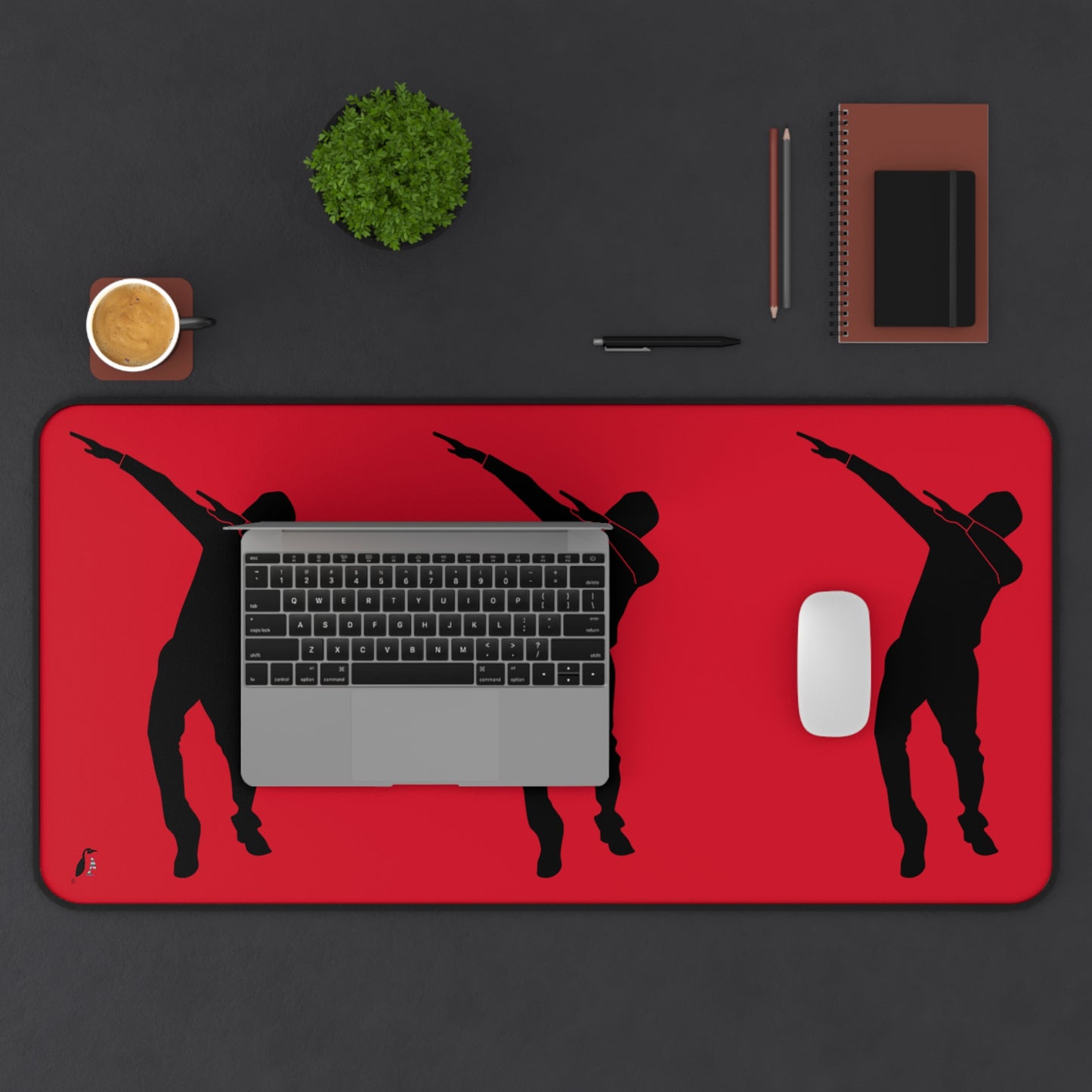 Desk Mat: Dance Dark Red