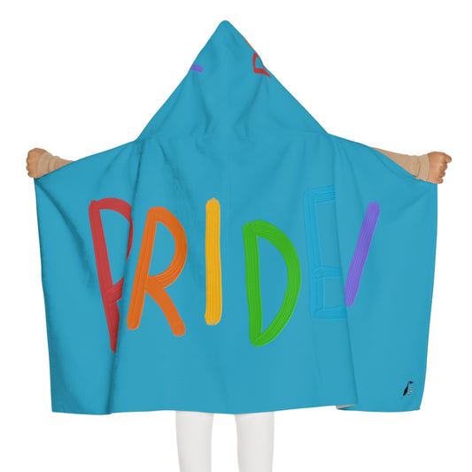 Youth Hooded Towel: LGBTQ Pride Turquoise