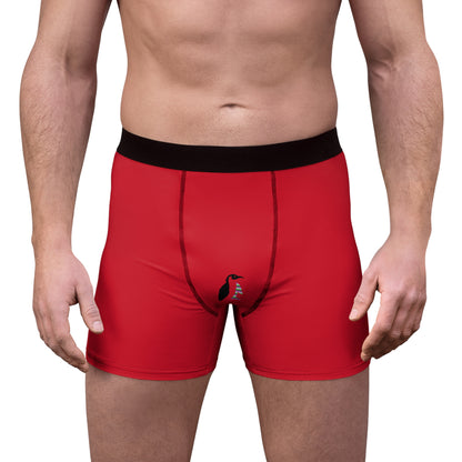 Men's Boxer Briefs: Bowling Dark Red