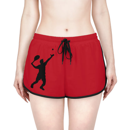 Women's Relaxed Shorts: Tennis Dark Red