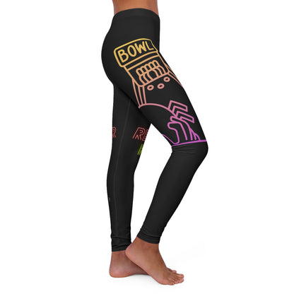 Women's Spandex Leggings: Bowling Black