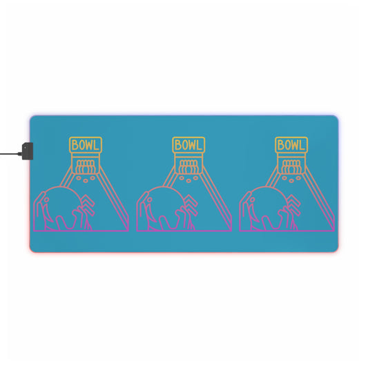 LED Gaming Mouse Pad: Bowling Turquoise