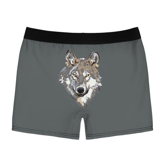 Men's Boxer Briefs: Wolves Dark Grey