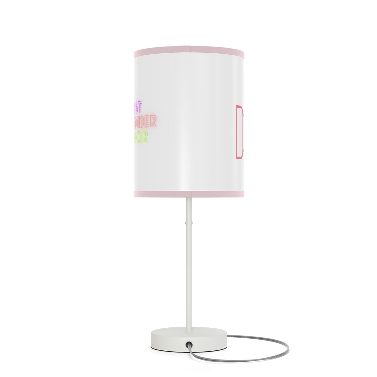 Lamp on a Stand, US|CA plug: Fight Cancer White