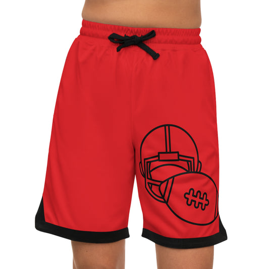 Basketball Rib Shorts: Football Red