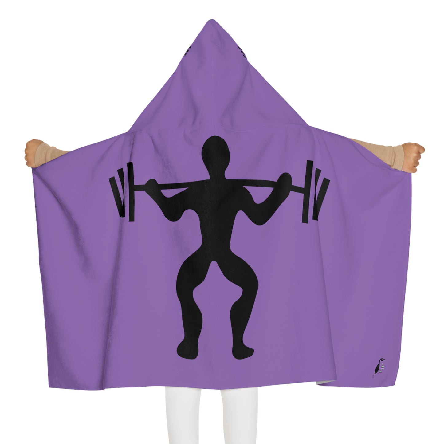 Youth Hooded Towel: Weightlifting Lite Purple