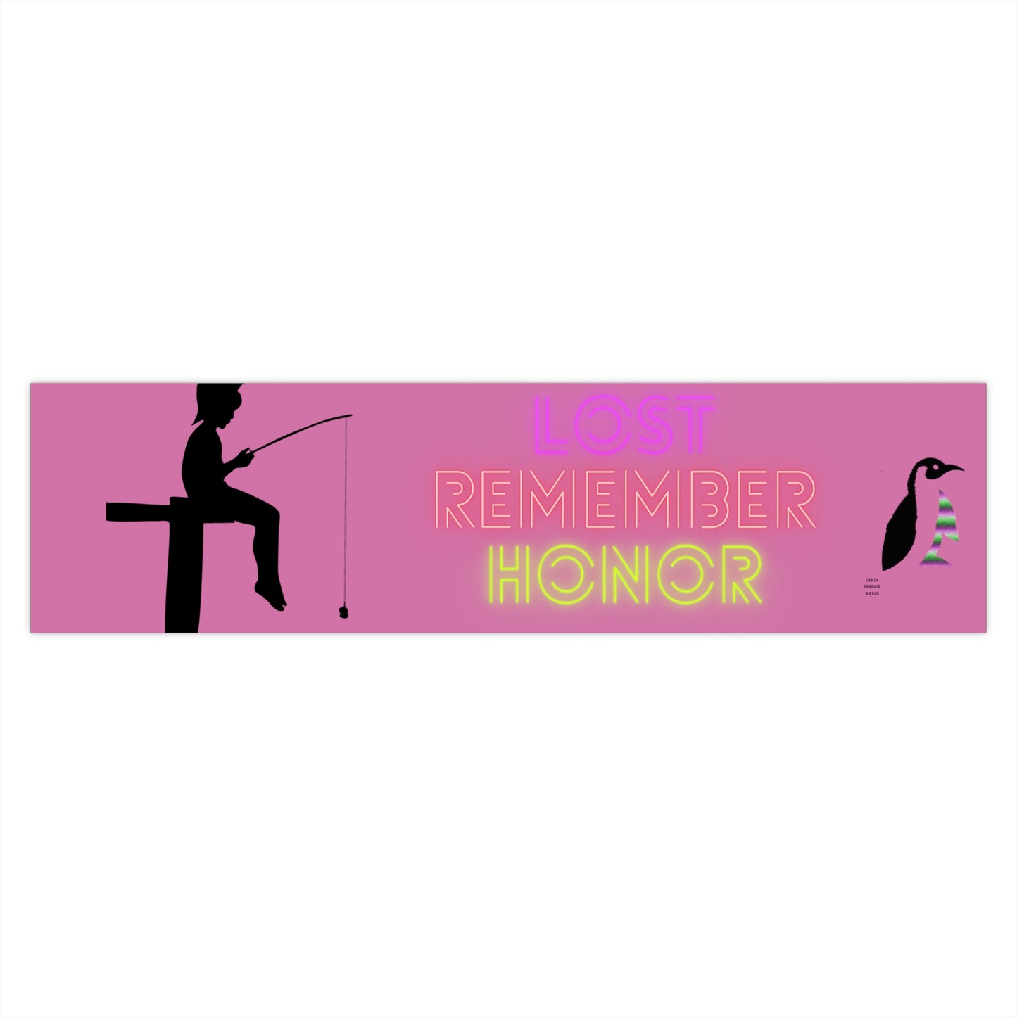 Bumper Stickers: Fishing Lite Pink