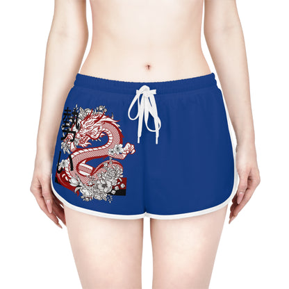 Women's Relaxed Shorts: Dragons Dark Blue