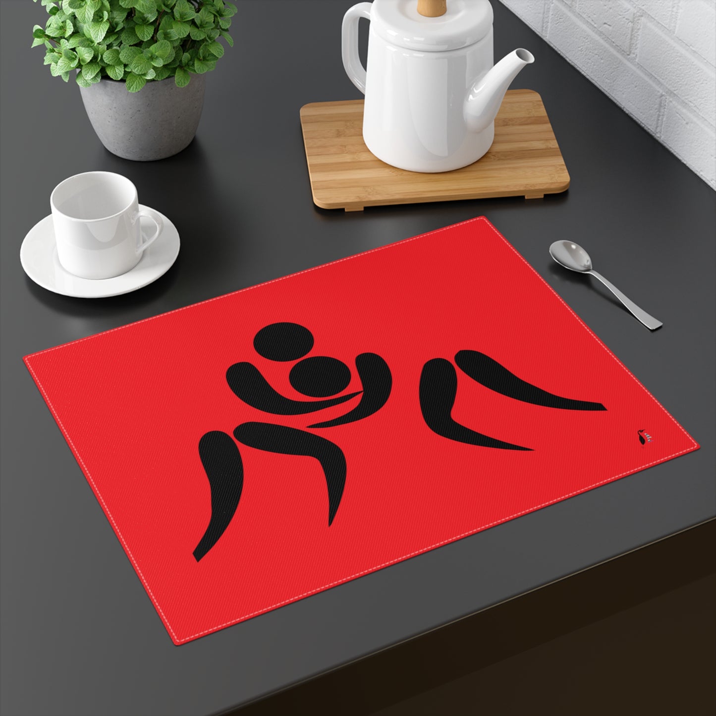 Placemat, 1pc: Wrestling Red