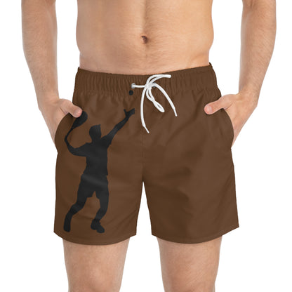 Swim Trunks: Tennis Brown