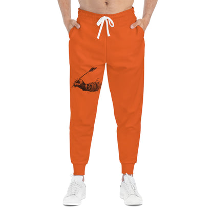 Athletic Joggers: Writing Orange