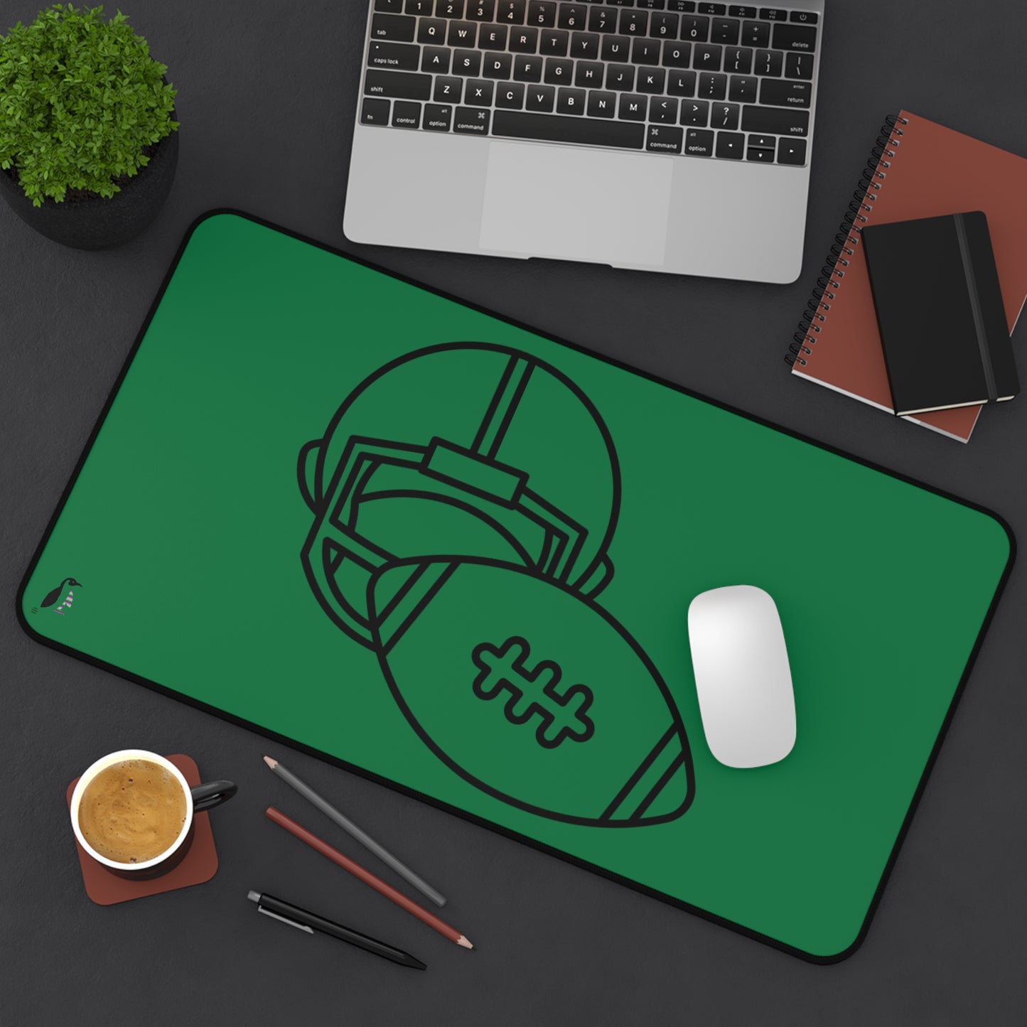 Desk Mat: Football Dark Green