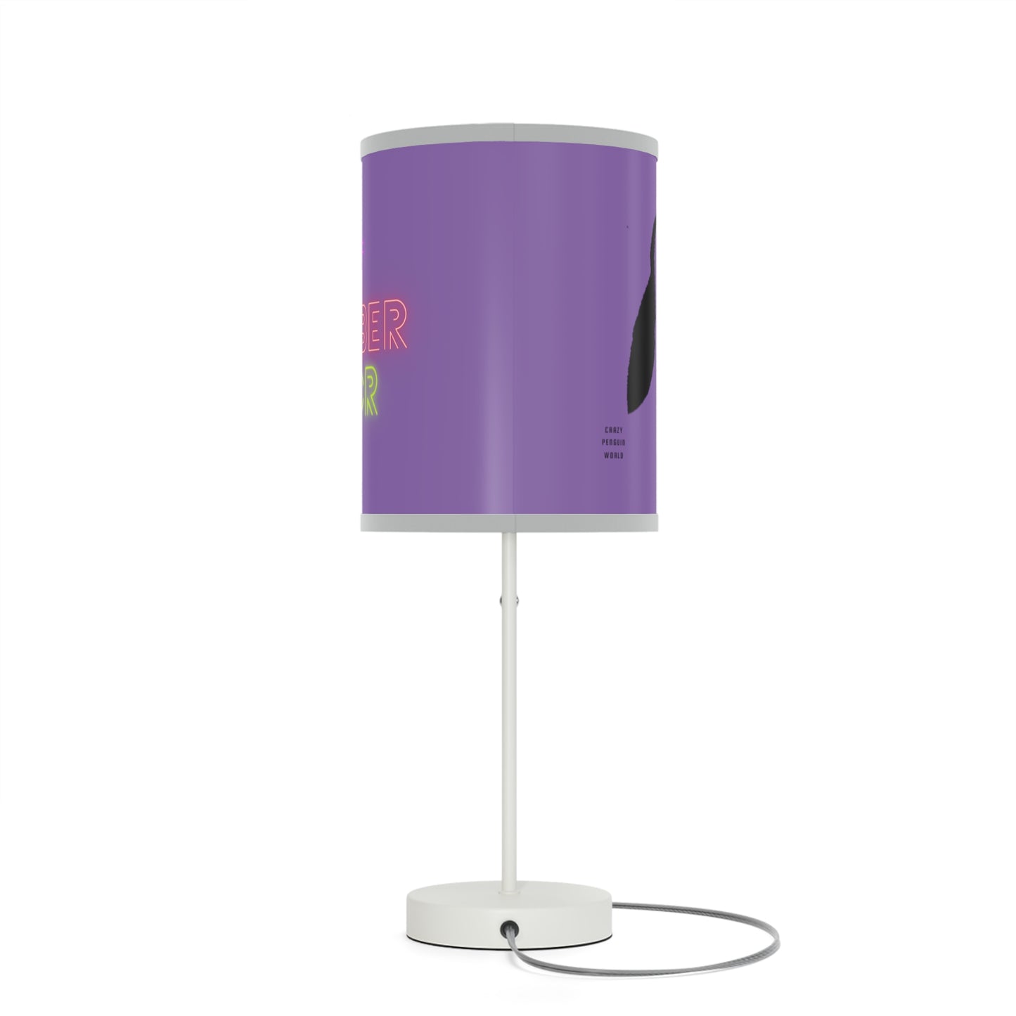 Lamp on a Stand, US|CA plug: Crazy Penguin World Logo Lite Purple 