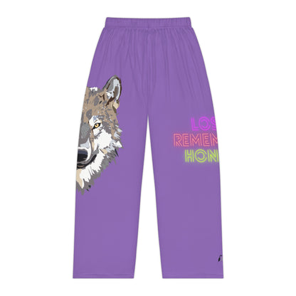 Women's Pajama Pants: Wolves Lite Purple