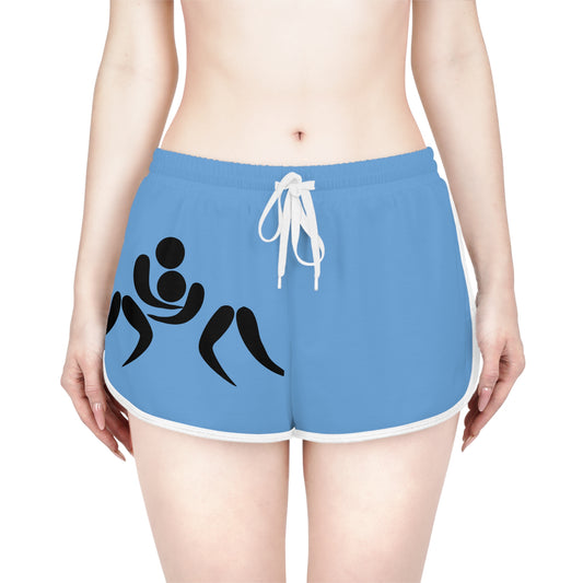 Women's Relaxed Shorts: Wrestling Lite Blue