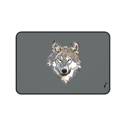 Desk Mat: Wolves Dark Grey