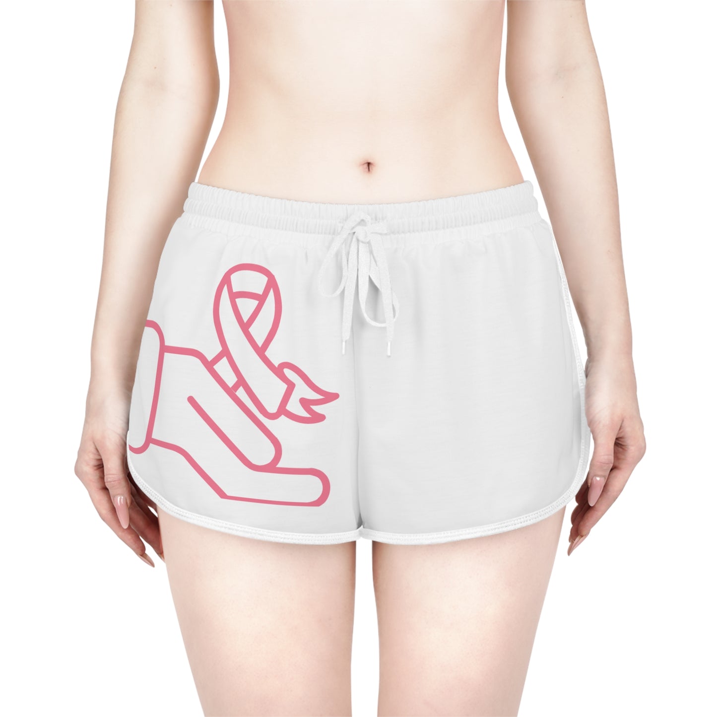 Women's Relaxed Shorts: Fight Cancer White