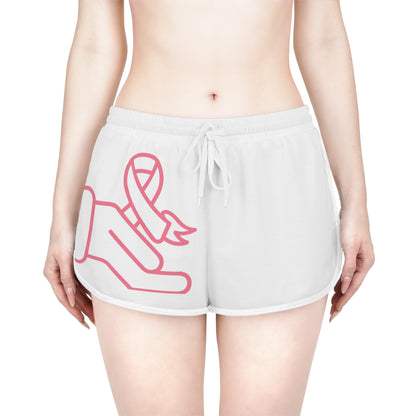 Women's Relaxed Shorts: Fight Cancer White