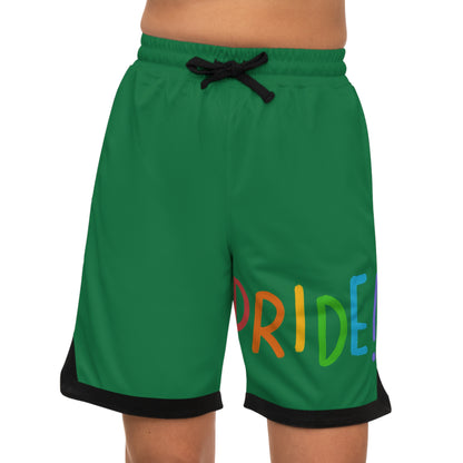 Basketball Rib Shorts: LGBTQ Pride Dark Green