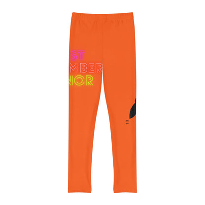 Youth Full-Length Leggings: Lost Remember Honor Orange