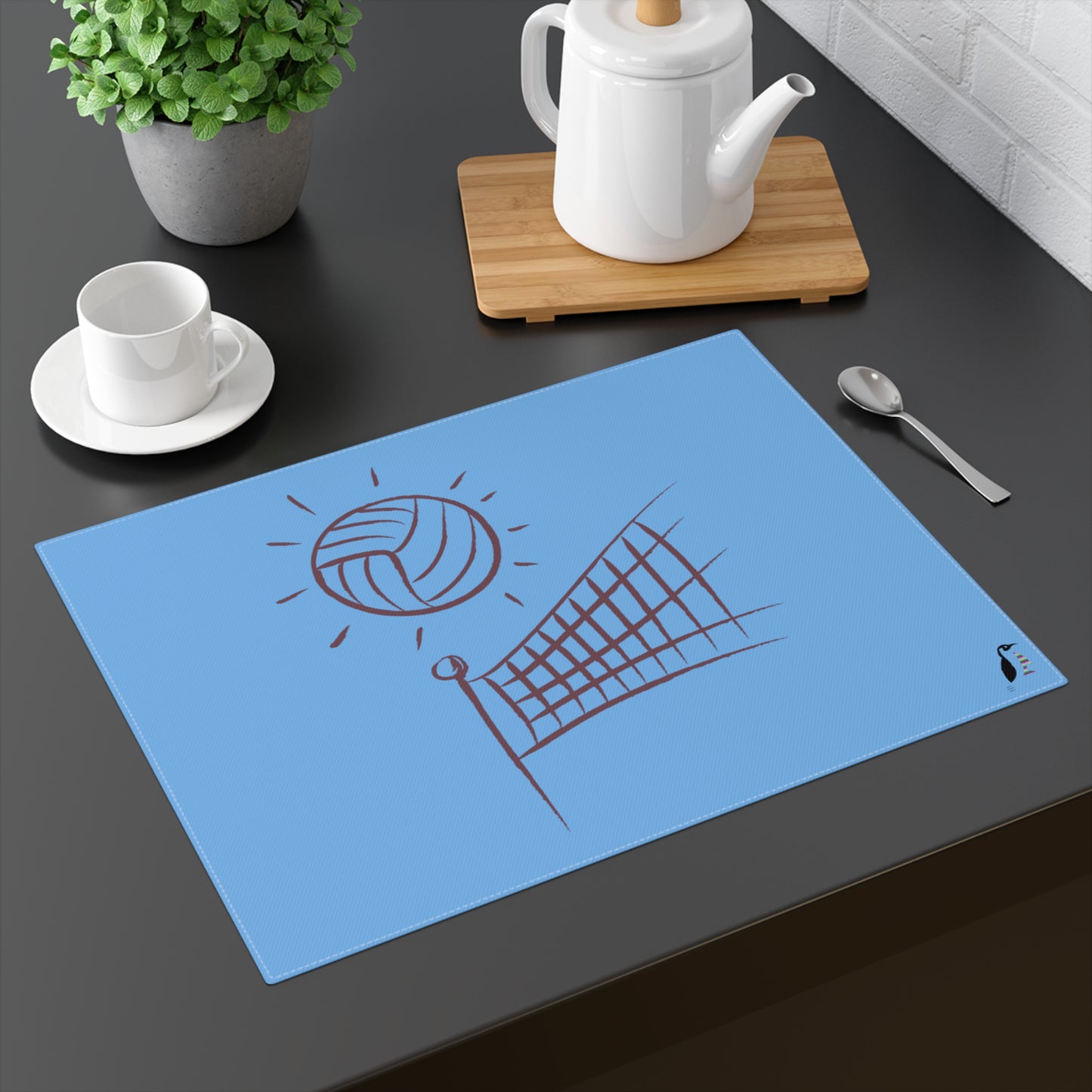 Placemat, 1pc: Volleyball Lite Blue