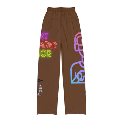 Kids Pajama Pants: Gaming Brown