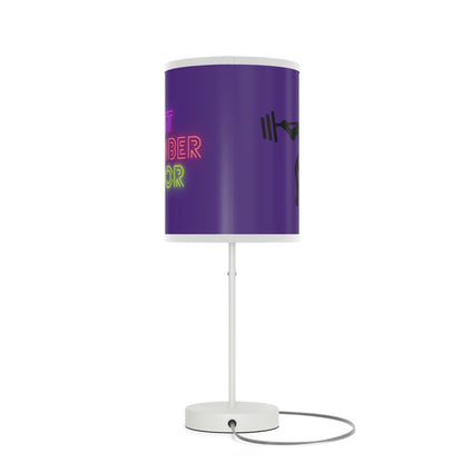 Lamp on a Stand, US|CA plug: Weightlifting Purple