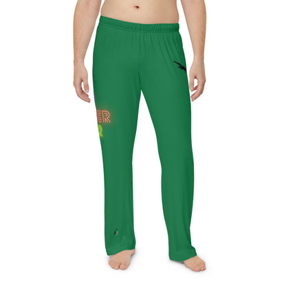 Men's Pajama Pants: Dance Dark Green