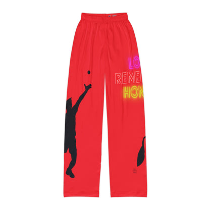 Kids Pajama Pants: Tennis Red