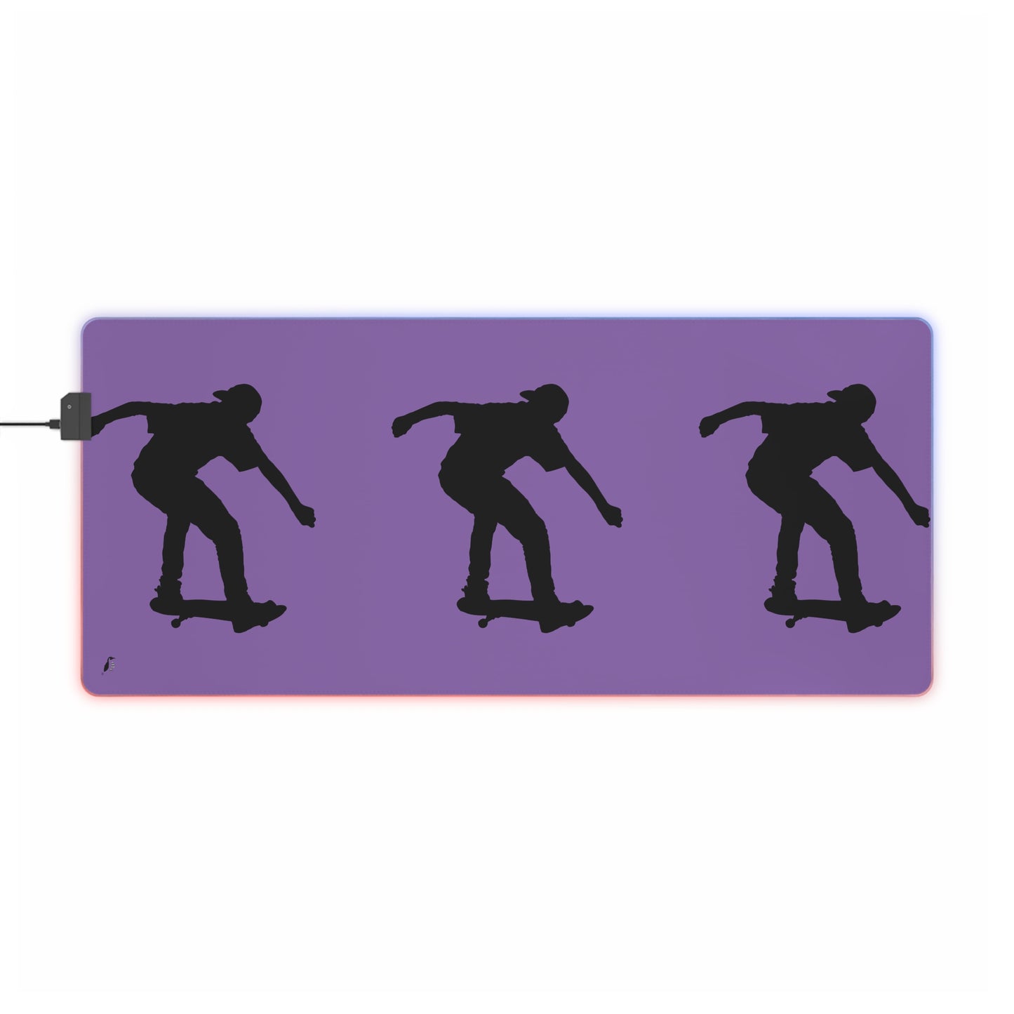 LED Gaming Mouse Pad: Skateboarding Lite Purple