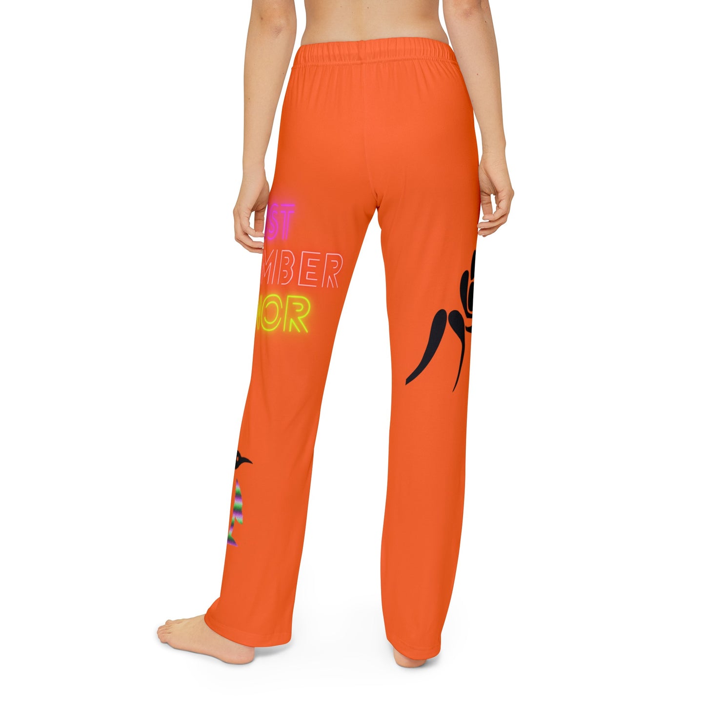 Kids Pajama Pants: Wrestling Orange