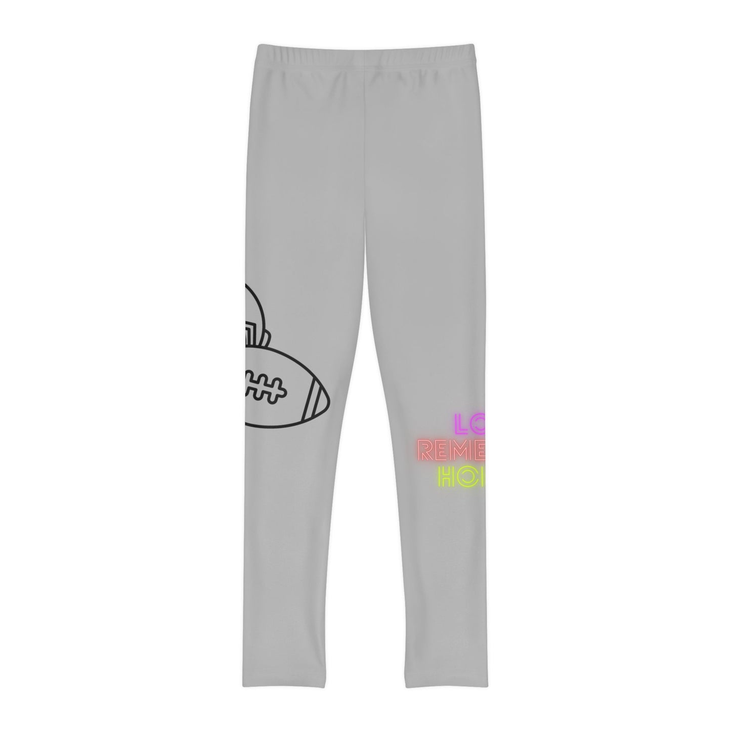 Youth Full-Length Leggings: Football Lite Grey