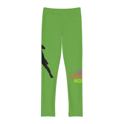 Youth Full-Length Leggings: Soccer Green