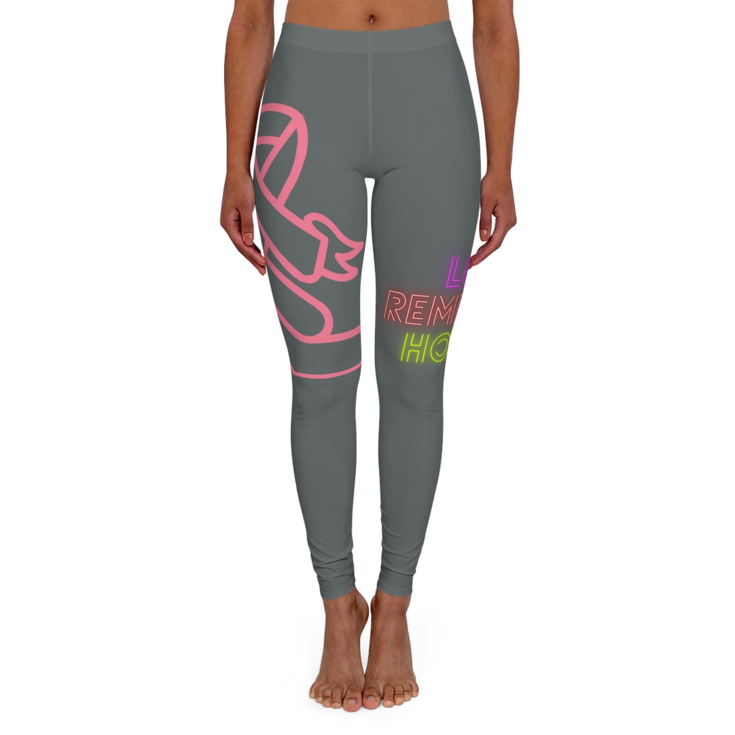 Women's Spandex Leggings: Fight Cancer Dark Grey