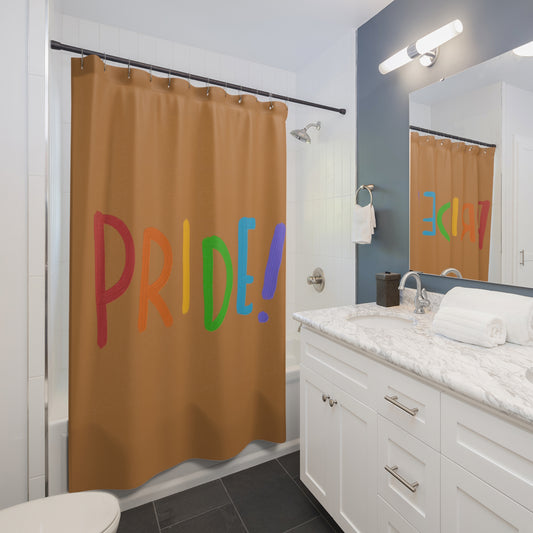 Shower Curtains: #1 LGBTQ Pride Lite Brown