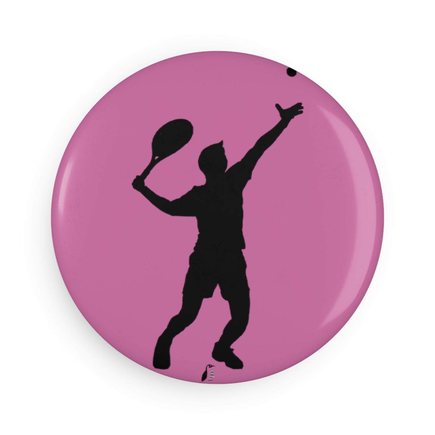 Button Magnet, Round (1 & 10 pcs): Tennis Lite Pink