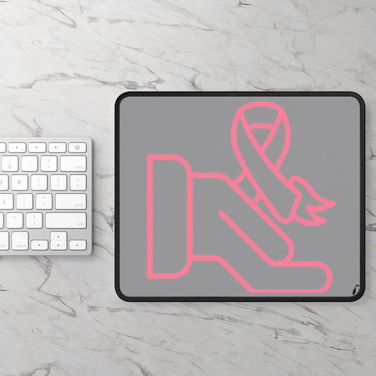 Gaming Mouse Pad: Fight Cancer Grey
