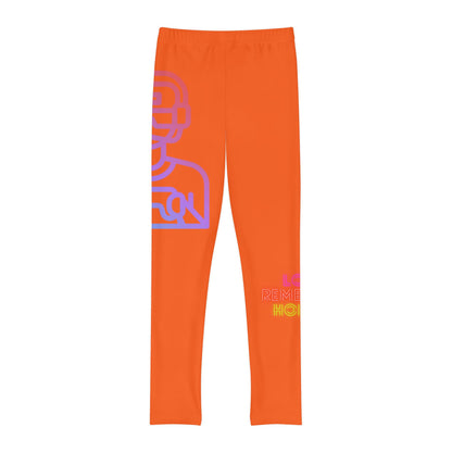 Youth Full-Length Leggings: Gaming Orange