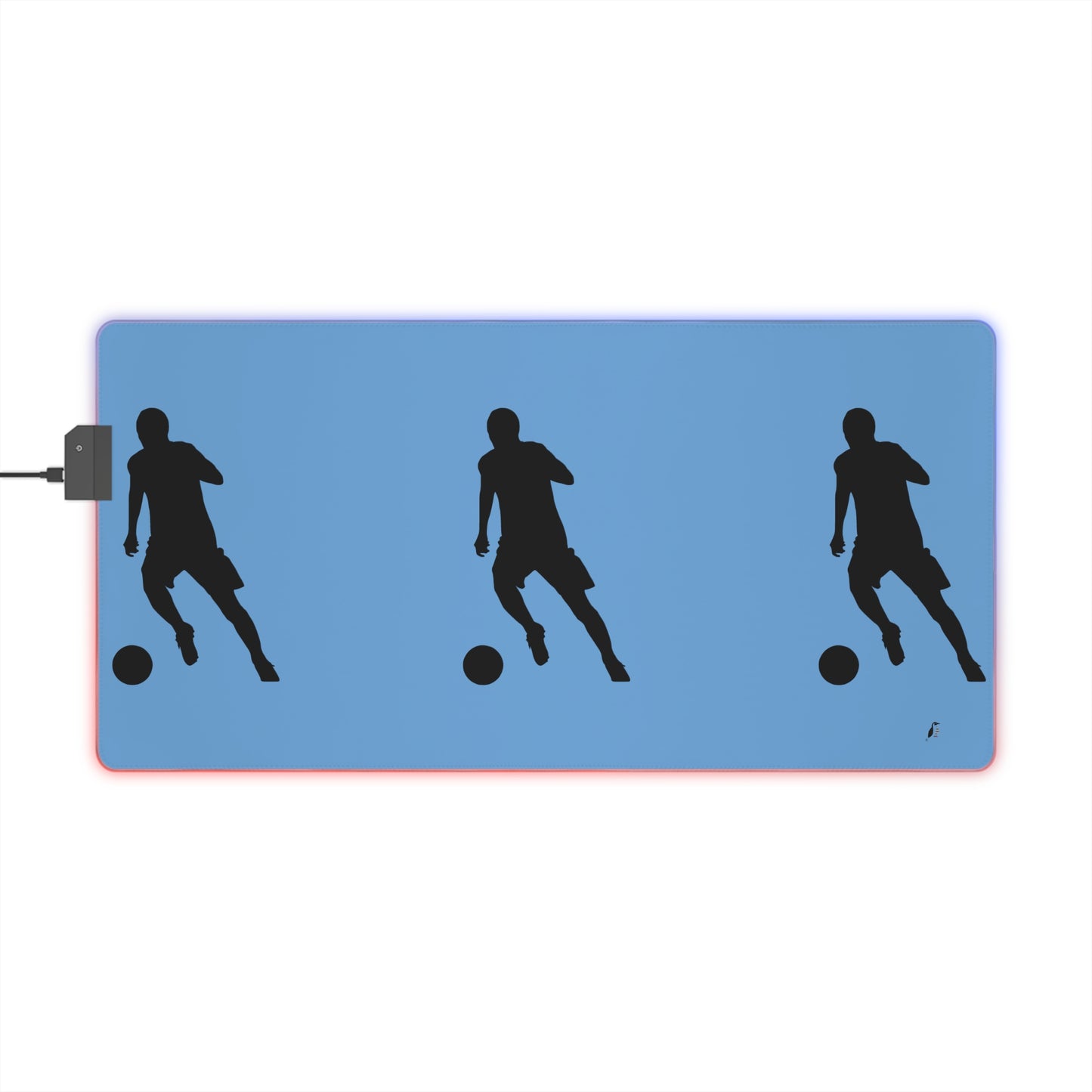 LED Gaming Mouse Pad: Soccer Lite Blue