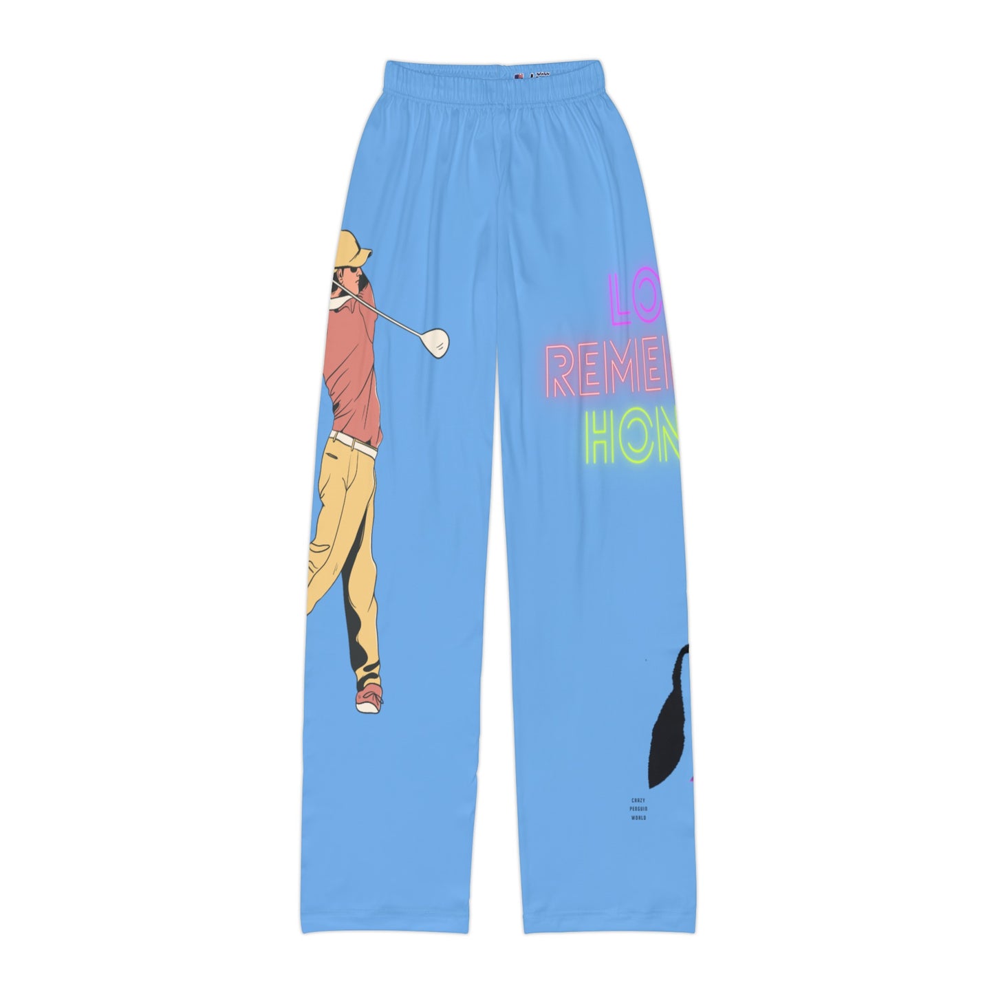 Kids Pajama Pants: Golf Lite Blue