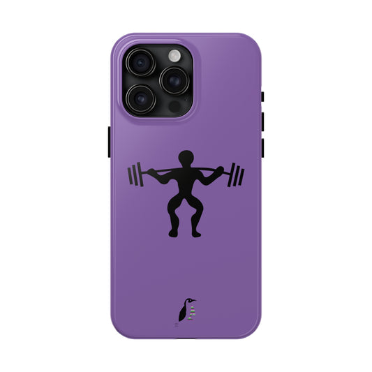Tough Phone Cases (for iPhones): Weightlifting Lite Purple