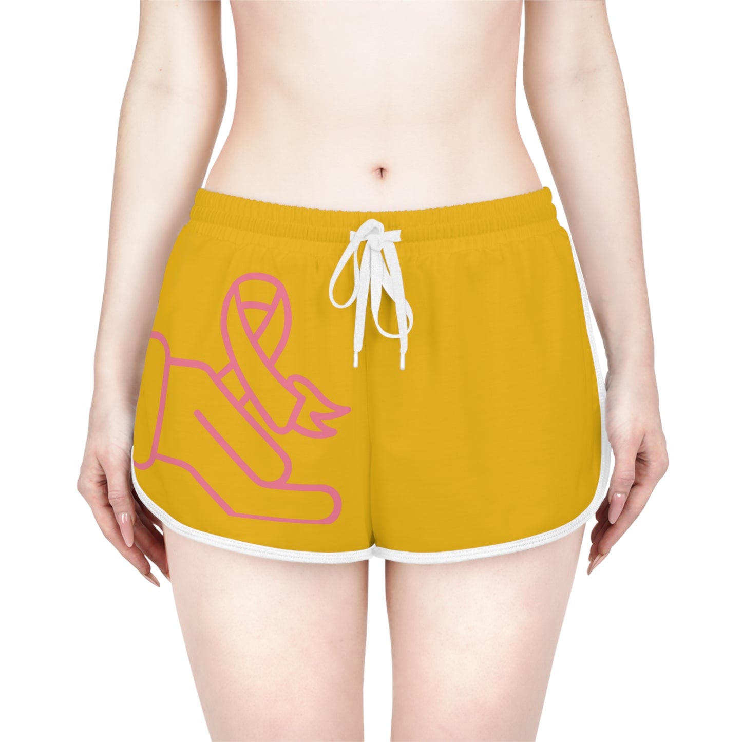 Women's Relaxed Shorts: Fight Cancer Yellow