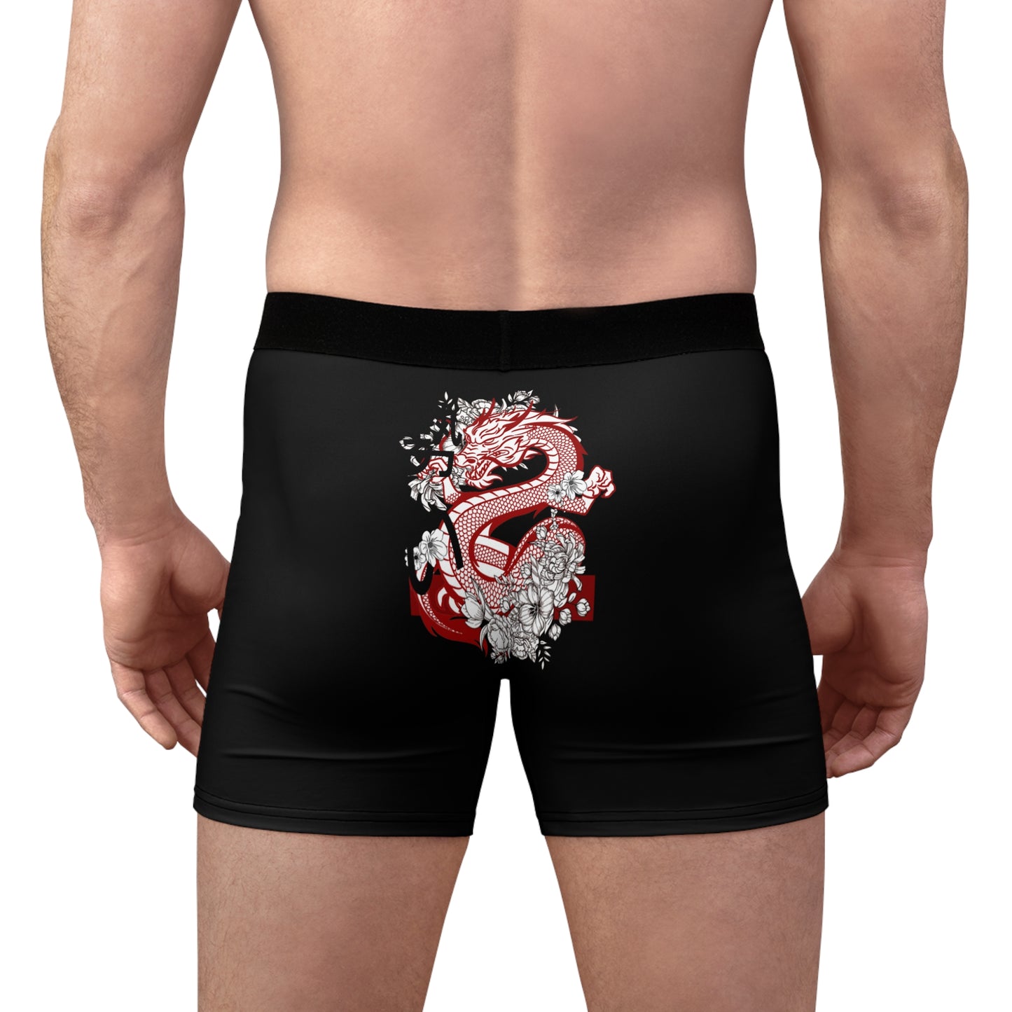 Men's Boxer Briefs: Dragons Black