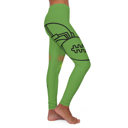 Women's Spandex Leggings: Football Green